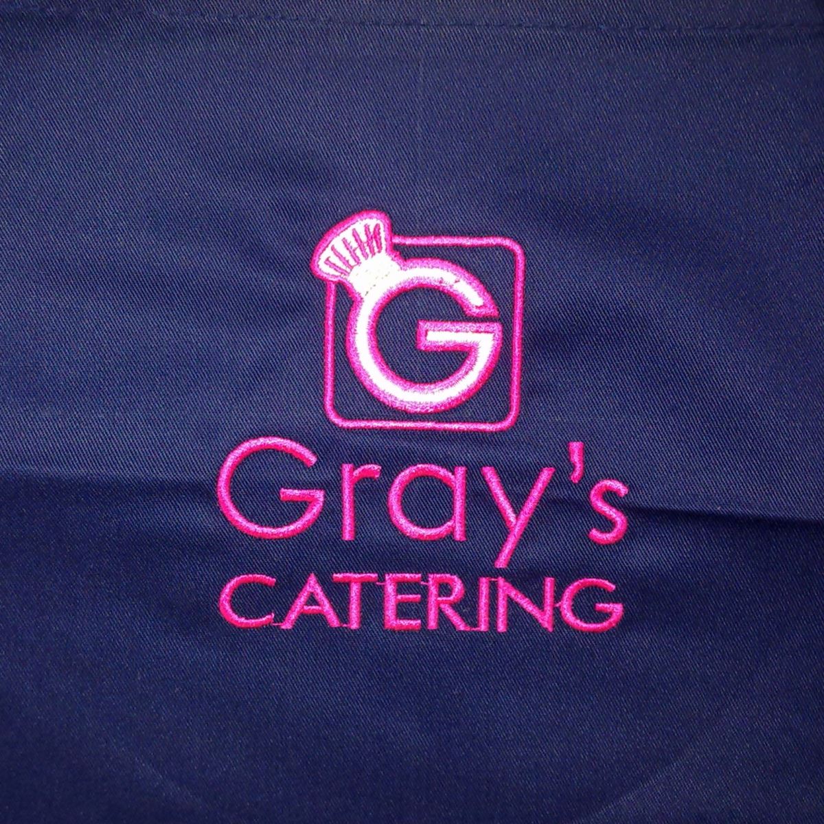 Gray's Catering logo embroidered onto workwear by KC Workwear of Southport, Merseyside.
