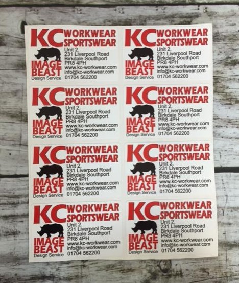 Image Beast - KC Workwear - sheet of stickers